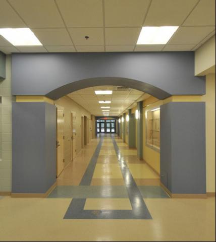Bournedale Elementary School Corridor